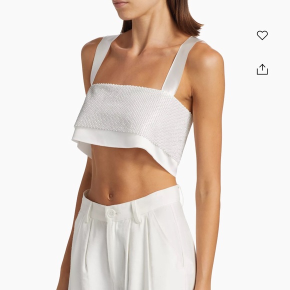 Nonchalant Label. Capri Sequin Crop Top. Size M - Picture 5 of 9